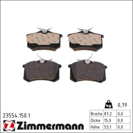 Bremsbelagsatz, Scheibenbremse 23554.150.1