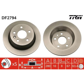 Bremsscheibe DF2794 Bremsscheibe DF2794