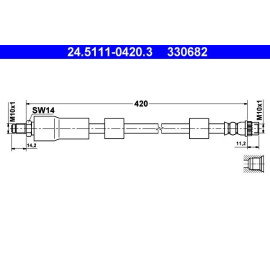 Bremsschlauch 24.5111-0420.3