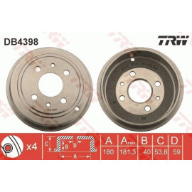 Bremstrommel DB4398 Bremstrommel DB4398