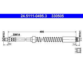 Bremsschlauch 24.5111-0495.3