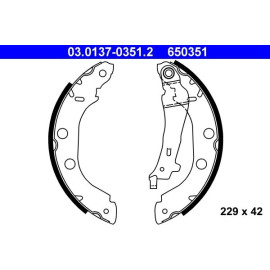 Bremsbackensatz 03.0137-0351.2