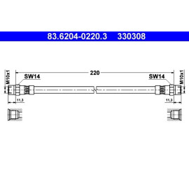 Bremsschlauch 83.6204-0220.3