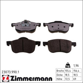 Bremsbelagsatz, Scheibenbremse 23073.990.1