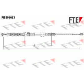 Seilzug, Feststellbremse 9250082 Seilzug, Feststellbremse 9250082