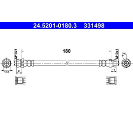 Bremsschlauch 24.5201-0180.3