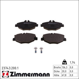 Bremsbelagsatz, Scheibenbremse 23743.200.1