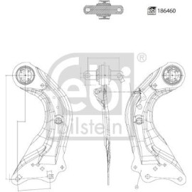 FEBI BILSTEIN 186460 Querlenker, Lenker, Radaufhängung FEBI BILSTEIN 186460 Querlenker, Lenker, Radaufhängung