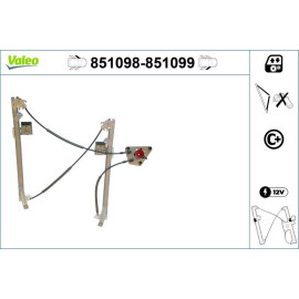 VALEO 851098 Fensterheber für SEAT ALTEA, TOLEDO vorne links, Komfortfunktion, elektrisch, ohne Elektromotor VALEO 851098 Fensterheber für SEAT ALTEA, TOLEDO vorne links, Komfortfunktion, elektrisch, ohne Elektromotor