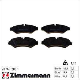 Bremsbelagsatz, Scheibenbremse 20747.200.1 Bremsbelagsatz, Scheibenbremse 20747.200.1