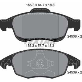 Bremsbelagsatz, Scheibenbremse 2453801