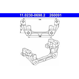 ATE 11.0230-0698.2 Halter, Bremssattel ATE 11.0230-0698.2 Halter, Bremssattel