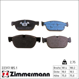 Bremsbelagsatz, Scheibenbremse 22317.185.1 Bremsbelagsatz, Scheibenbremse 22317.185.1