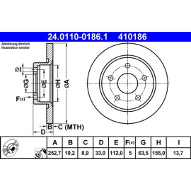 Bremsscheibe 24.0110-0186.1