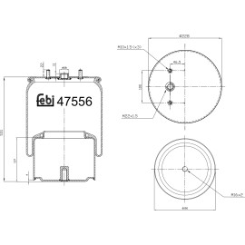 FEBI BILSTEIN 47556 Federbalg, Luftfederung FEBI BILSTEIN 47556 Federbalg, Luftfederung
