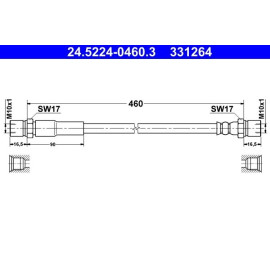 Bremsschlauch 24.5224-0460.3
