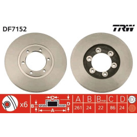 Bremsscheibe DF7152 Bremsscheibe DF7152
