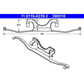 Feder, Bremssattel 11.8116-0239.2