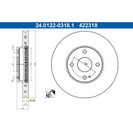 Bremsscheibe 24.0122-0318.1