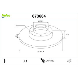 Bremsscheibe 673604 Bremsscheibe 673604