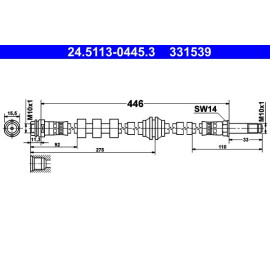 Bremsschlauch 24.5113-0445.3