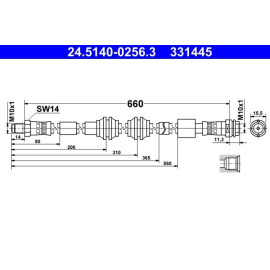 Bremsschlauch 24.5140-0256.3