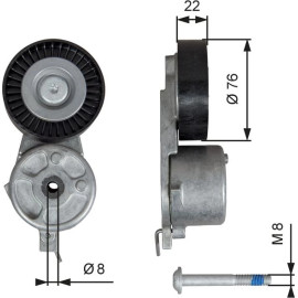 Spannrolle, Keilrippenriemen T39141 Spannrolle, Keilrippenriemen T39141