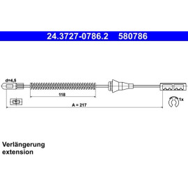 Seilzug, Feststellbremse 24.3727-0786.2
