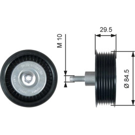 Umlenk-/Führungsrolle, Keilrippenriemen T36536
