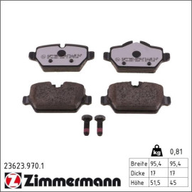 Bremsbelagsatz, Scheibenbremse 23623.970.1