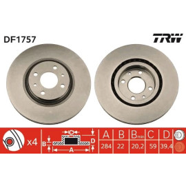 Bremsscheibe DF1757 Bremsscheibe DF1757
