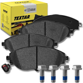 TEXTAR 2473801 Bremsbeläge mit integriertem Verschleißwarnkontakt, mit Bremssattelschrauben TEXTAR 2473801 Bremsbeläge mit integriertem Verschleißwarnkontakt, mit Bremssattelschrauben