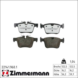 Bremsbelagsatz, Scheibenbremse 22141.960.1 Bremsbelagsatz, Scheibenbremse 22141.960.1