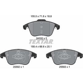 Textar 2433205 Bremsbelagsatz, Scheibenbremse Q+ Textar 2433205 Bremsbelagsatz, Scheibenbremse Q+