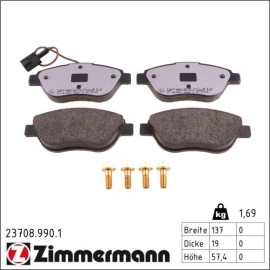 Bremsbelagsatz, Scheibenbremse 23708.990.1