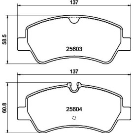 Bremsbelagsatz, Scheibenbremse 8DB 355 020-721