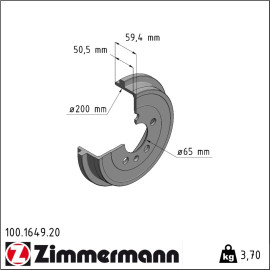 Bremstrommel 100.1649.20 Bremstrommel 100.1649.20