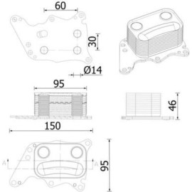Ölkühler, Motoröl CLC 278 000S Ölkühler, Motoröl CLC 278 000S