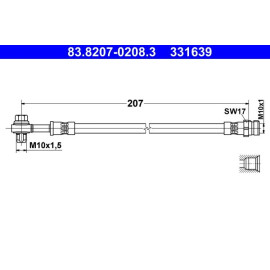 Bremsschlauch 83.8207-0208.3