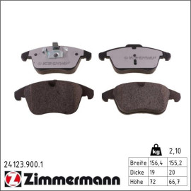 Bremsbelagsatz, Scheibenbremse 24123.900.1