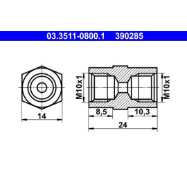 Adapter, Bremsleitung 03.3511-0800.1