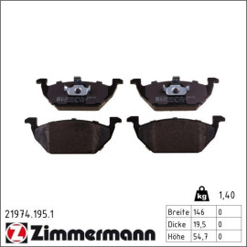 Bremsbelagsatz, Scheibenbremse 21974.195.1