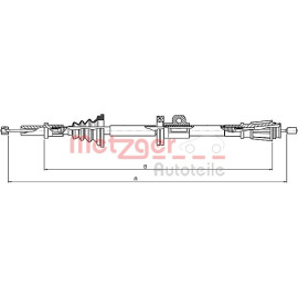 Metzger 10.8061 Seilzug, Feststellbremse Metzger 10.8061 Seilzug, Feststellbremse