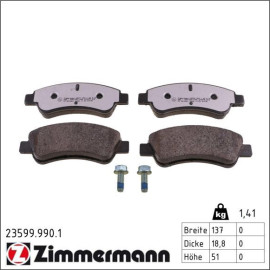 Bremsbelagsatz, Scheibenbremse 23599.990.1