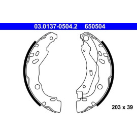 Bremsbackensatz 03.0137-0504.2 Bremsbackensatz 03.0137-0504.2