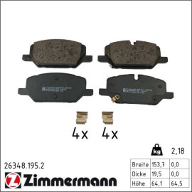 Bremsbelagsatz, Scheibenbremse 26348.195.2