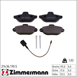 Bremsbelagsatz, Scheibenbremse 21436.170.5 Bremsbelagsatz, Scheibenbremse 21436.170.5