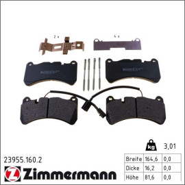 Bremsbelagsatz, Scheibenbremse 23955.160.2 Bremsbelagsatz, Scheibenbremse 23955.160.2