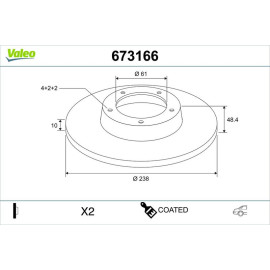 Bremsscheibe 673166 Bremsscheibe 673166