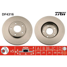 Bremsscheibe DF4316